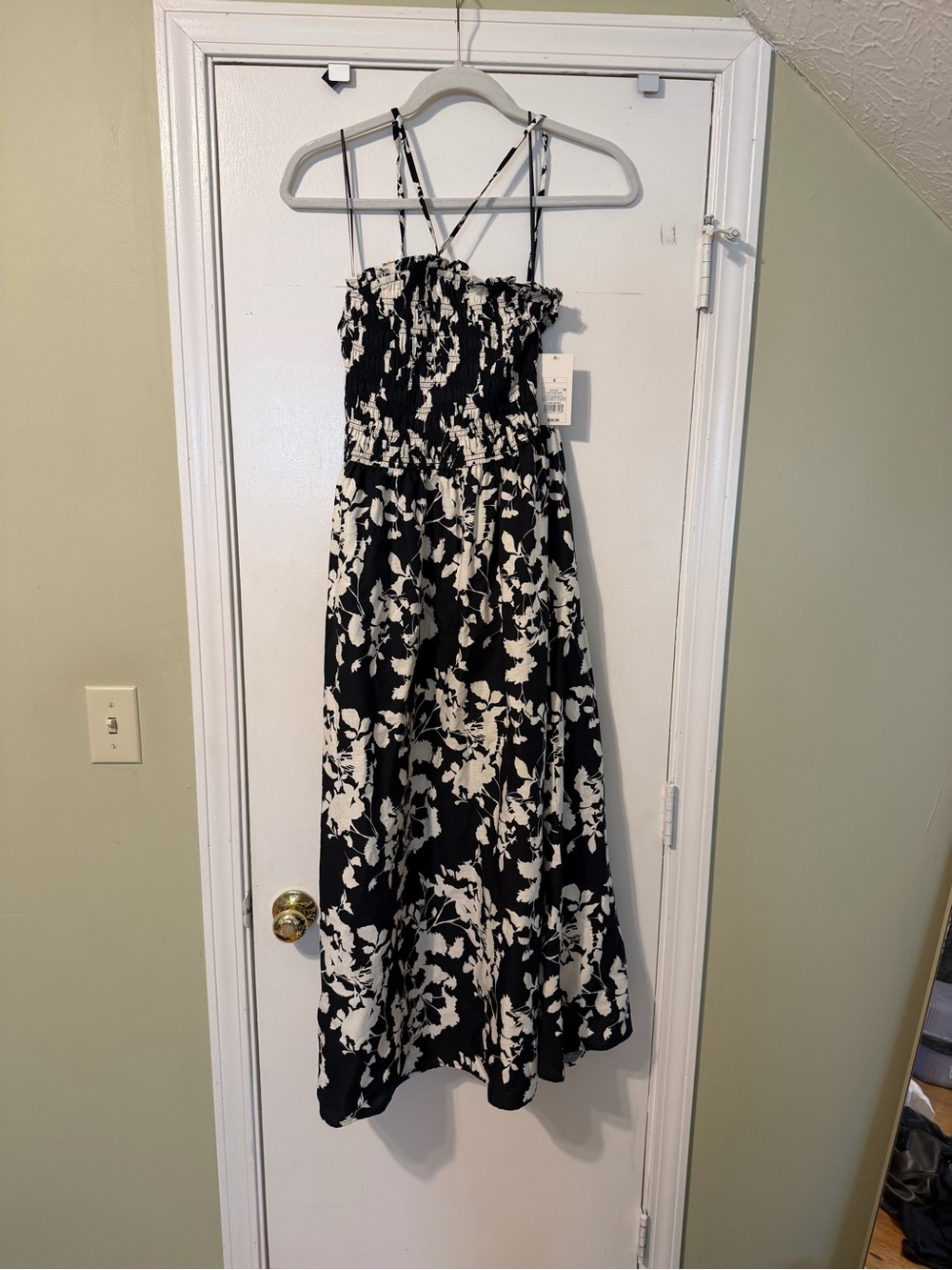 Target Black and White Floral Midi Dress